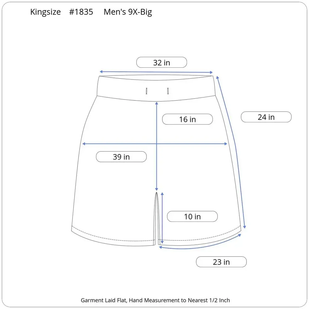 KingSize Mens 9XL Big Navy Lounge Athletic Shorts Drawstring Elastic Waist NWT